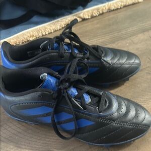 Adidas Men's Black and Blue Athletic Shoes